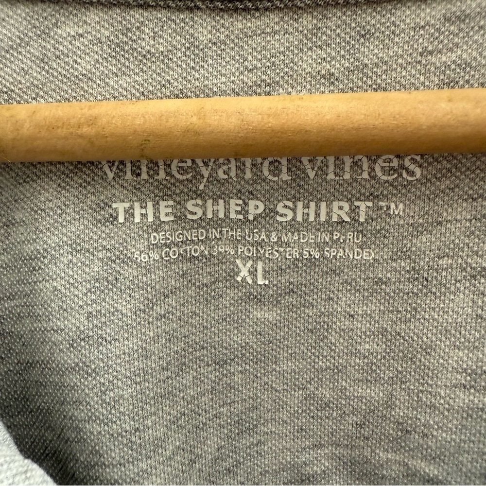Vineyard Vines Men’s XL Grey 1/4 Zip Long Sleeve Shep Shirt - Picture 2 of 6